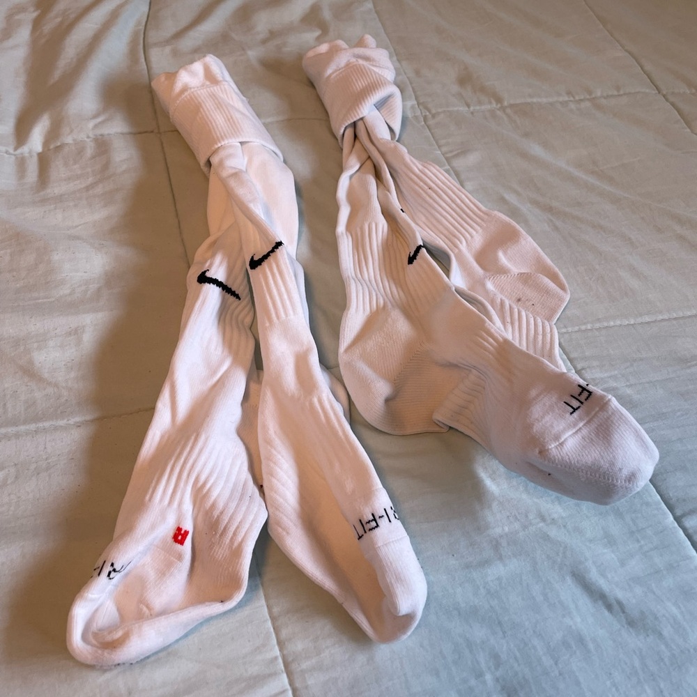 White Nike Soccer Socks